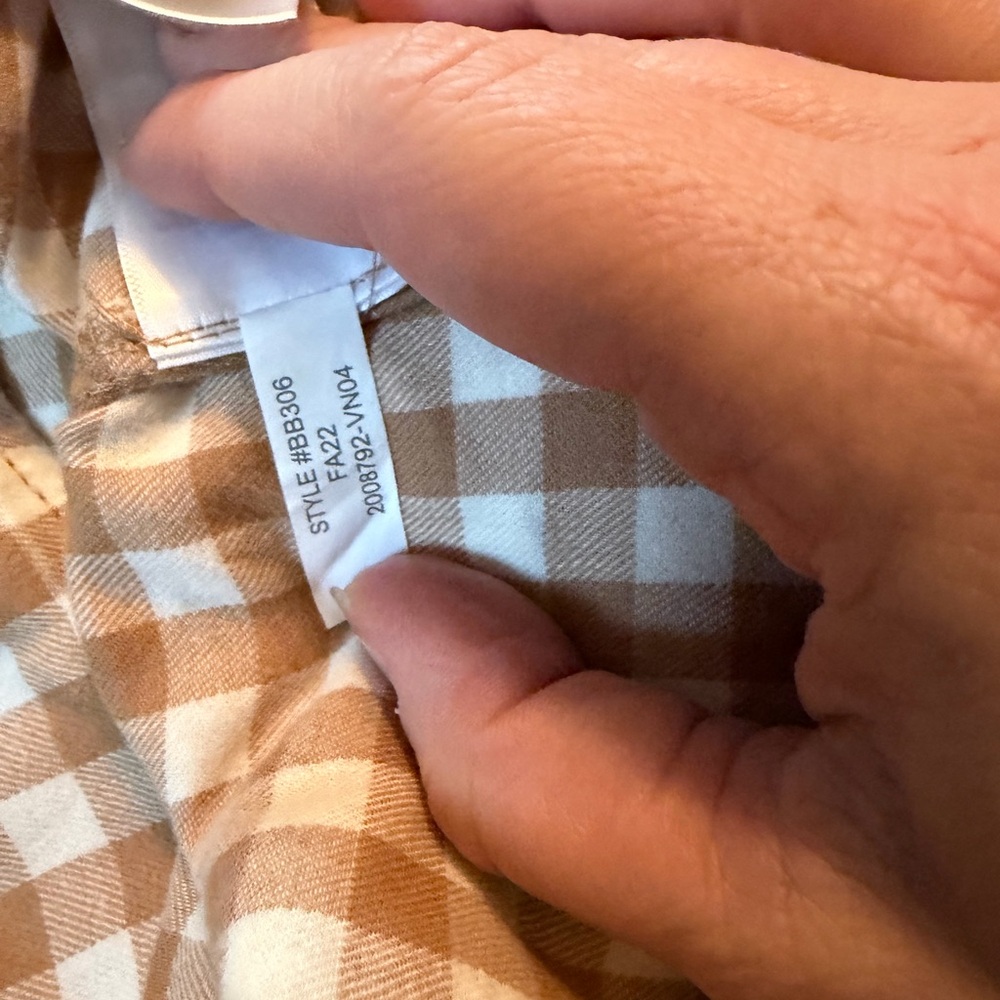 J. Crew rust/brown/Orange Plaid Button Down Shirt - Picture 8 of 8